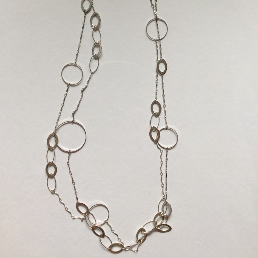 LAST CALL Necklace silver wrap multi shape